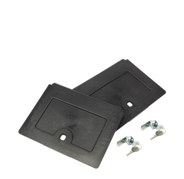 Kit con 2 coperchi e 2 serrature per un cassetto