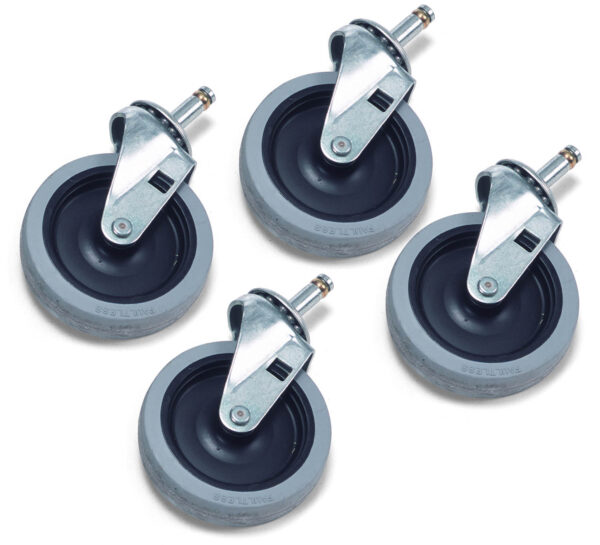 Ruote pivottanti 100 mm (4 pezzi), grigie