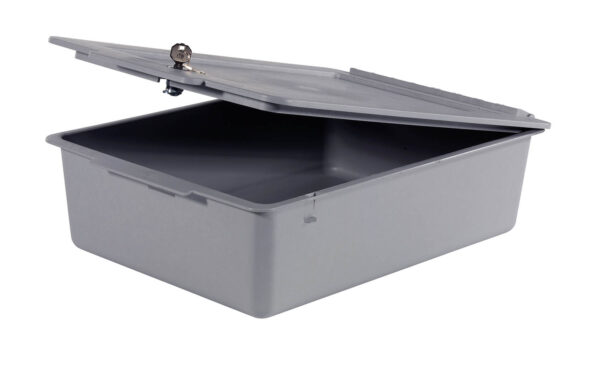 Contenitore portaoggetti, profondità 120 mm con coperchio s/divisori